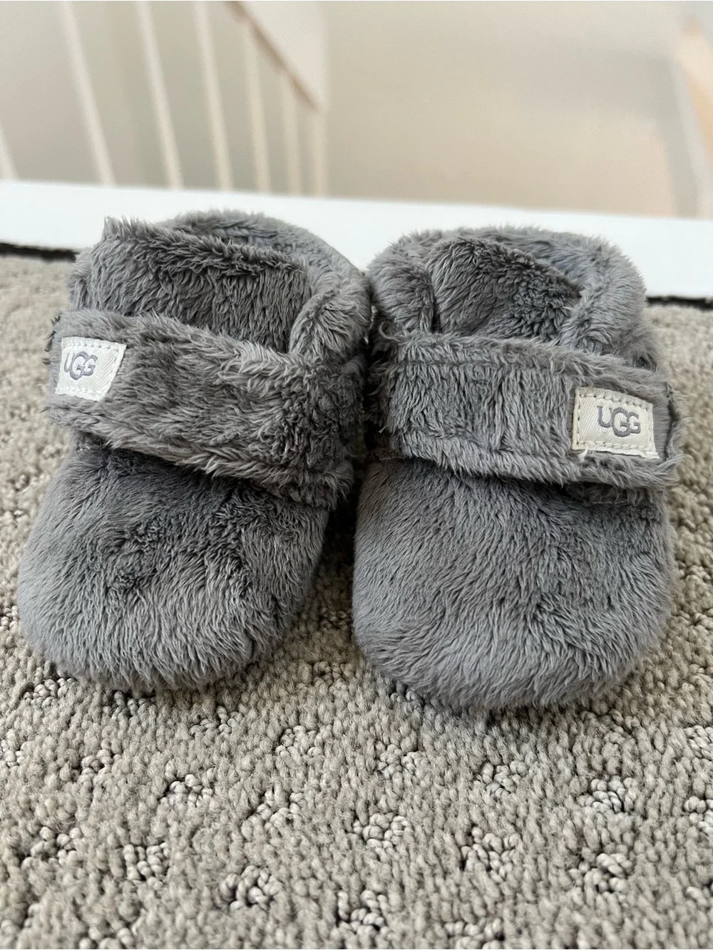 UGG Light Gray Plush Baby Clog